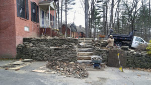Front Of House Staff Building Stone Patio